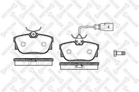 Комплект тормозных колодок дискового тормоза STELLOX 778 001B-SX
